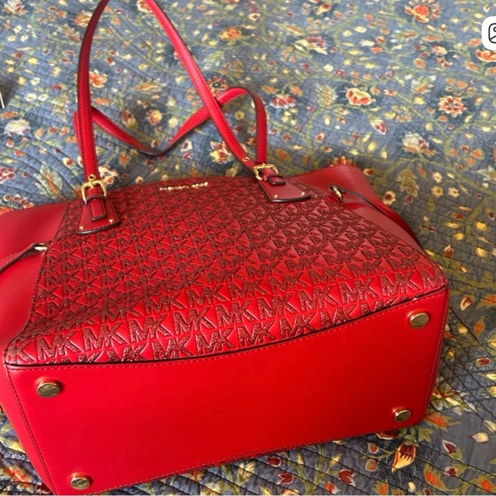 Michael Kors Red Tote Bag - Picture 2 of 6